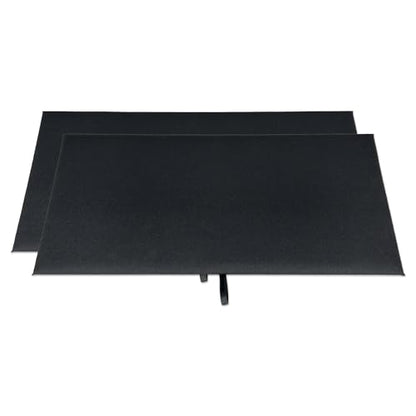 2-Pack Flat Foam Cushion Jewelry Display Pad Inserts - Burlap - Tray/Case Liners - Necklaces, Bracelets, Watches (Black) by The Display Guys