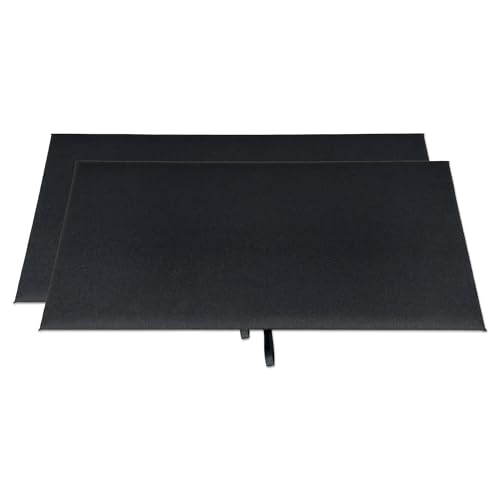 2-Pack Flat Foam Cushion Jewelry Display Pad Inserts - Burlap - Tray/Case Liners - Necklaces, Bracelets, Watches (Black) by The Display Guys