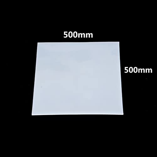 Silicone Rubber Sheet, 500x500mm Clear Translucent Plate Mat High Temperature Resistance Rubber Pad, 1pcs(T2mm) - size: T2mm