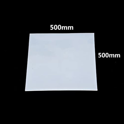 Silicone Rubber Sheet, 500x500mm Clear Translucent Plate Mat High Temperature Resistance Rubber Pad, 1pcs(T3mm) - size: T3mm