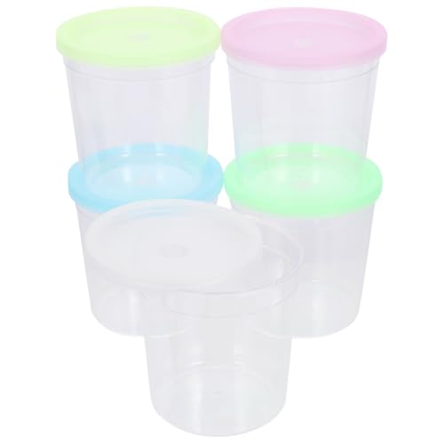 BESTonZON 12-Pack Transparent Jellyfish Betta Cups with Lid 3.03X2.87X2.48In Durable Flower Arrangement Cups for Home Party and Fish Farming