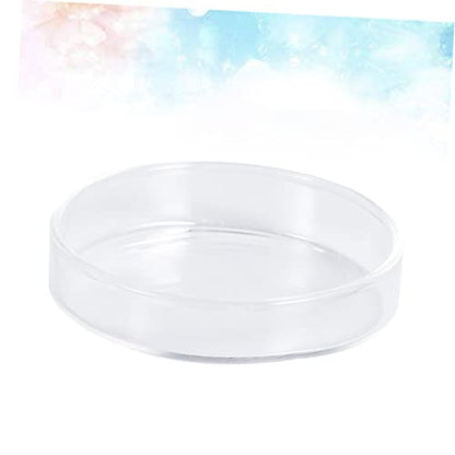 Angoily 3pcs Glass Shrimp Food Basin for Small Fish Round Feeding Dish Glass for Shrimp Fish and Reptiles