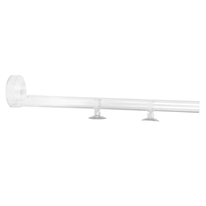 SUNGOOYUE Aquarium Feeder Acrylic Transparent Feeding Tube with Tray 20cm Fish Shrimp Feeding Dish with Suction Cups and Fixing Bracket for Fish Tank Aquarium (Tube Length 25cm)