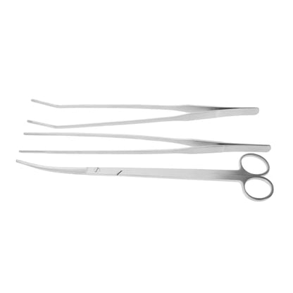 GALPADA 4sets Aquarium Grass Trimmer Stainless Steel Tweezers Scissors for Aquascaping Fish Tank Maintenance Kit