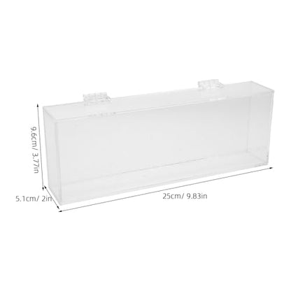 Acclimation Box for Saltwater Fish: Shrimp Breeding Box - Clear Acrylic Fish Isolation Breeding Tank - 9.84x3.78in Aquarium Incubator for Baby Clownfish Guppy - size: 25.00X9.60X5.10CM