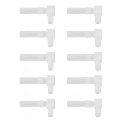 Fafeicy Plastic Hose Joint Elbow Barb Fitting 90 Degree, PP Tube Connector Reducing 10Pcs for Hose Connection, Quick Install for Laboratory Aquarium Food Beverage Use