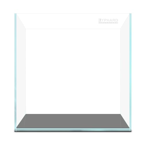 21 Gallon Rimless Aquarium Tall Tank, Ultra Clear Low Iron Big Fish Tank, L15.8×W15.8×H19.7 Glass Thickness 6mm with EVA Foam Leveling Mat - size: 21 Gallons