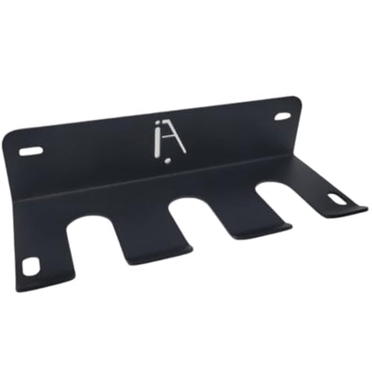 Mini Gym Storage Rack Wall Mount, 4-Hook Barbell and Band Holder, USA Made - style: OMEGA MINI RACK (10 INCH / 4 PRONG)
