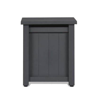 Modern Propane Tank Cover, 20.5" H x 17.5" W, Powder-Coated Metal/Plastic, Gray Finish, Rectangle Design, UV/Rust-Resistant Outdoor Accessory Doubles as Side Table