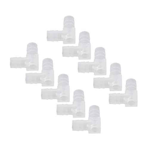 90 Degree Hose Elbow, Plastic Tubing Connectors 90 Degree Equal Barbed Joint Adapter L Shape 10Pcs Elbow Hose Barb Plastic Fitting Aquarium Tubing Connectors for Aquarium (10mm) - size: 10mm, style: 10mm