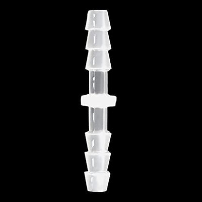 Plastic Hose Barb Fitting 3/16" x 3/16" Pipe Connectors Joint Splicer Mender Adapter Union for Aquarium Household Adapters Fuel Gas Liquid Air (Pack of 10)