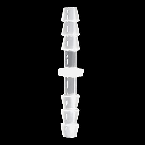 Plastic Hose Barb Fitting 3/16" x 3/16" Pipe Connectors Joint Splicer Mender Adapter Union for Aquarium Household Adapters Fuel Gas Liquid Air (Pack of 5)