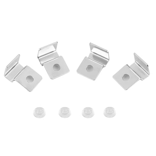 8 Pcs Stainless Steel Aquarium Glass Cover Clips Fish Tank Support Bracket with Plugs Universal Fit Hood Fastener(8mm) - size: 8mm