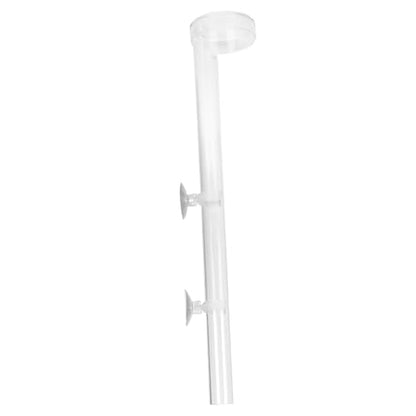 SUNGOOYUE Aquarium Feeder Acrylic Transparent Feeding Tube with Tray 20cm Fish Shrimp Feeding Dish with Suction Cups and Fixing Bracket for Fish Tank Aquarium (Tube Length 25cm)
