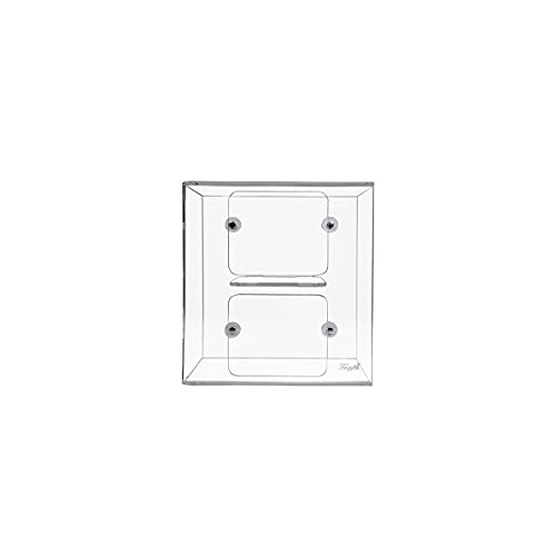TrippNT 50951 Clear Acrylic Double Side Loading Glove Box Holder, Magnet Mount, 10" Width x 10" Height x 4" Depth - size: Double, style: Magnet Mount