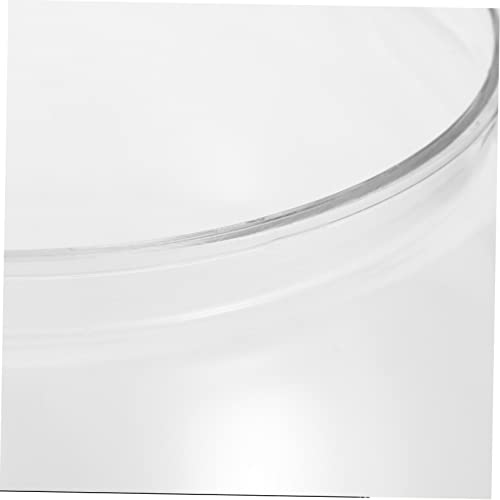 Transparent Fish Tank 7.87X7.87X6.69In Plastic Fish Bowl for Small Pets Goldfish Turtle Desktop Aquarium Micro Landscape Container Decorative Tank