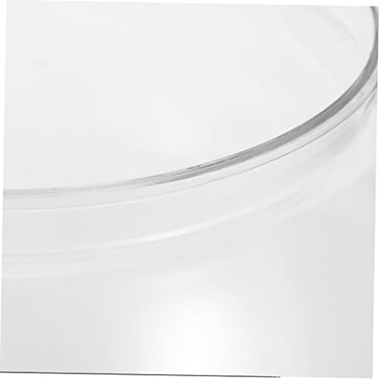 Transparent Fish Tank 7.87X7.87X6.69In Plastic Fish Bowl for Small Pets Goldfish Turtle Desktop Aquarium Micro Landscape Container Decorative Tank