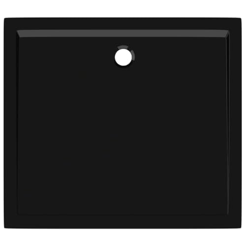 vidaXL Rectangular ABS Shower Base Tray Home Indoor Bathroom Hardware Fixture Plumbing Low Threshold Shower Tray Bath Base Black 35.4" - color: Black, size: 31.5" x 35.4"