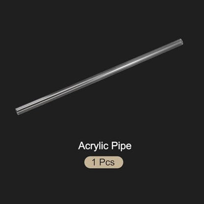 18" Clear Plastic Rigid Pipe 8mm ID x 10mm OD (5/16" ID x 3/8" OD) Acrylic Round Tubing, [for Plumbing, Hydraulics, Pneumatics, Aquarium] - size: 5/16" x 3/8"