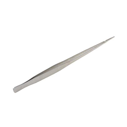 19in Aquarium Tweezers Stainless Steel Straight Tweezer for Against Rust Reptiles Feeding Tongs