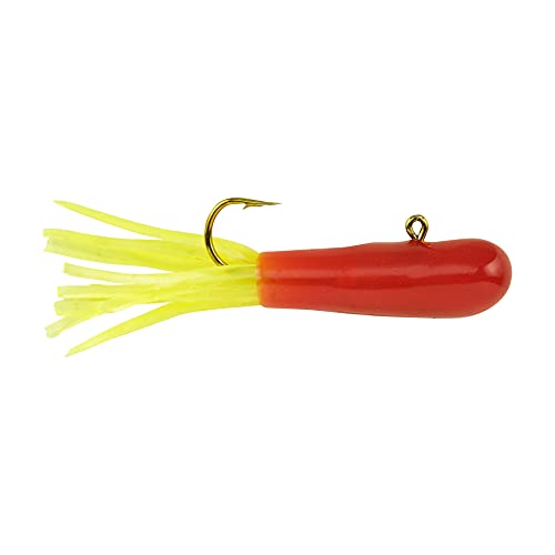 Berkley PowerBait Pre-Rigged Atomic Tubes Fishing Soft Bait - color: Red Chartreuse, size: 1/16 oz