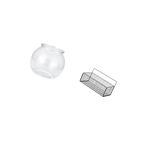 Baoblaze Transparent Small Fish Tank Clear Household Ornament DIY Fish Bowl Vase Table Bedroom Desktop Living Room Home Decor Wall Hanging Baskets She