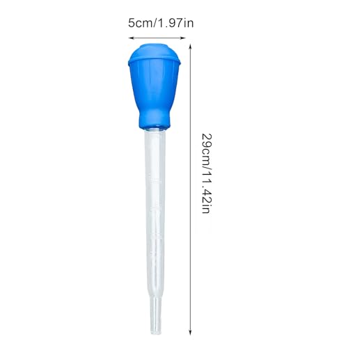 4Pcs Turkey Baster for Cooking, BPA-Free Turkey Baster Syringe, Oil Suction Tube with Measuring Lines, Multi-functional Aquarium Water Changing Dropper