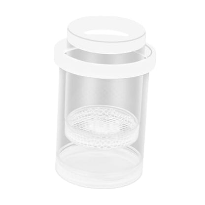 Fish Breeding Box Floating Fish Isolation Container Aquarium Incubator Holder Cylindrical Design Clear Pp Material Suitable for Betta Guppy Clown, White