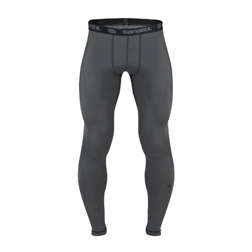 Sanabul Essential Compression Tights Men No Gi Jiu Jitsu Spats - color: Steel Grey, size: X-Small