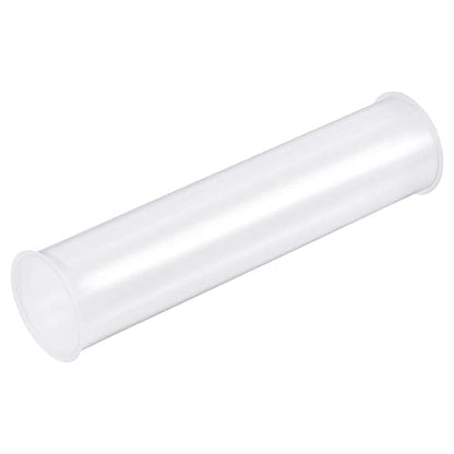 MECCANIXITY Clear Storage Tube Small Plastic Round Tubing with Caps Rigid Bottle Container 41.6x43x200mm/8 Inch Diameter for Item Stored