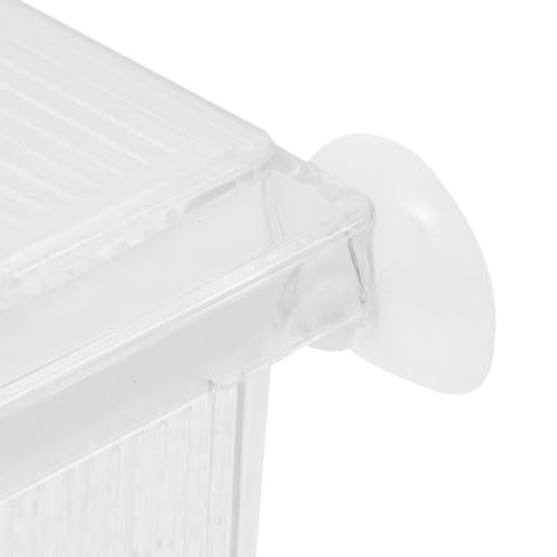 Wakauto Aquarium Fish Breeding Box with Suction Cup, Floating Dual-Layer Fish Hatchery Incubator Nursery Tank for Fry and Guppy Breeding