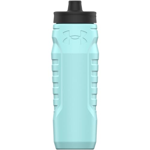 Under Armour Squeeze Water Bottles, 32 oz Water Bottles, Sideline Sports Water Bottle with Quick-Shot Lid, Quick & Easy Hydration, Gym Water Bottles, Squeeze Bottle, 1 32oz Bottle - color: Breeze Blue