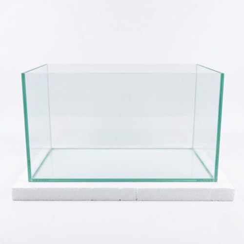 Glass Aquarium 6.5 Gallon - Rectangular Desktop Fish Tank - 5mm Thick High-Clarity Glass with Protective Bottom Mat - Ideal for Betta, Shrimp, and Small Tropical Fish
