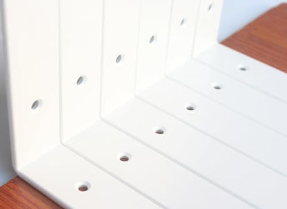 4 Pack - L 9" x H 6" x W1.5, 5mm Thick White L Shelf Bracket, Iron Shelf Brackets, Metal Shelf Brackets, Floating Shelf, Shelf Supports with Screws - size: 9''x6'', style: White 4 Pack