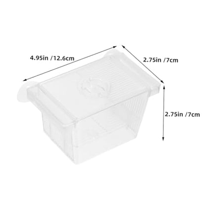 Hemoton 4pcs Floating Betta Fish Incubator Box Separator Breeder Box for Fish Tank Fry Breeding Case for Aquarium