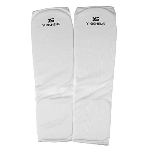 MMA Shin Guards for Kickboxing and Muay Thai Training, White, L