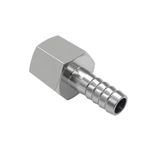 2PCS Stainless Steel Hose Barb Fittings 5/16" Hose Barb x 1/4" NPT Female Adapter - size: 5/16" Barb x 1/4" FNPT