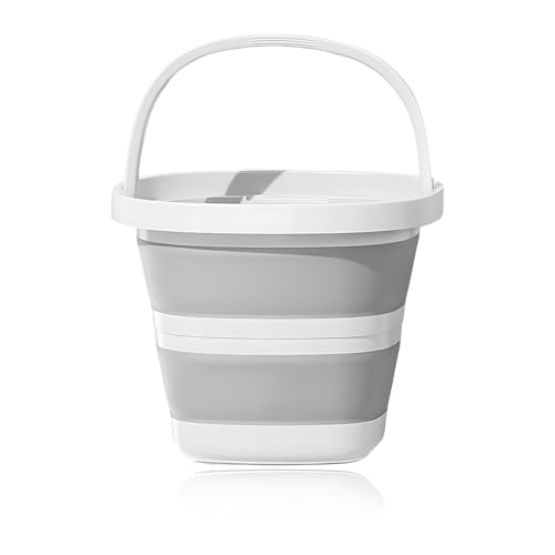 Collapsible Bucket, 2.6 Gallon/ 10L Foldable Square Tub Lightweight Washing Tub, Multipurpose Wash Bin for House Outdoor Car Washing, Portable Mop Bucket for Sand or Beach
