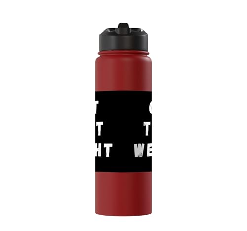 Cut That Weight Combat Sports Tournament Motivation Stainless Steel Insulated Water Bottle - color: Red