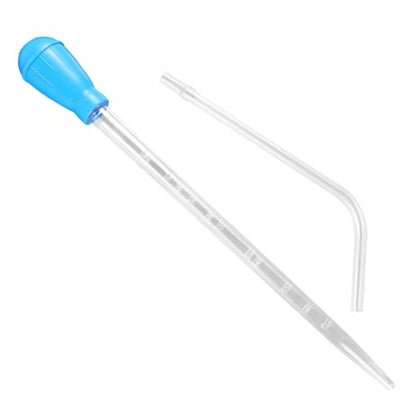 2pcs 50ml Aquarium Coral Fish Feeder, 65.5cm/27.79in Extra Long Turkey Baster with L-Shaped Extension Siphon Dropper & Fish Tank Water Changer Feeding Pipe Aquarium Cleaning Tools Accessories