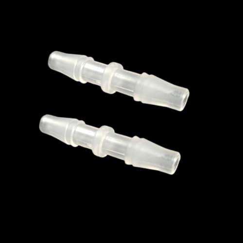 Plastic Hose Barb Fitting 3/16" x 3/16" Pipe Connectors Joint Splicer Mender Adapter Union for Aquarium Household Adapters Fuel Gas Liquid Air (6Pcs)