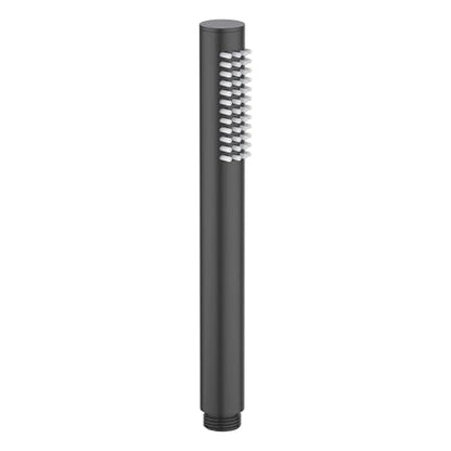 Circular Metal Handheld Showerhead Solid Brass Single Spray Hand Shower with Universal Fit, Durable Corrosion-Resistant Design for Bathroom Showers Easy Install, Matte Black Finish