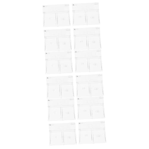balacoo 12pcs Acrylic Aquarium Lid Support Brackets Fish Tank Cover Holders for Tanks Sturdy and Safe for Rimless Aquariums and