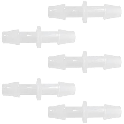 Plastic Hose Barb Fitting 1/8" x 1/8" Pipe Connectors Joint Splicer Mender Adapter Union for Aquarium Household Adapters Fuel Gas Liquid Air (Pack of 5) - size: 1/8 Inch-5pcs