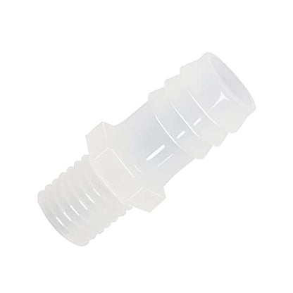 Plastic Hose Barb Fitting, 1" Barb X 3/4 NPT Male Thread Adapter Connector Pipe Fittings for Fuel Gas Liquid Air (Pack of 5) - size: 1" Barb X 3/4 NPT Male Thread