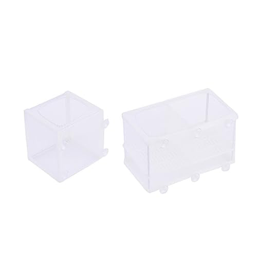 FOMIYES 3pcs Fish Net for Fish Tank Aquarium Breeding Box Net Box with Plastic Frame Suction Cups