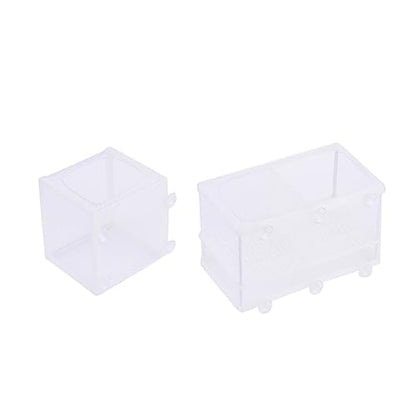 FOMIYES 3pcs Fish Net for Fish Tank Aquarium Breeding Box Net Box with Plastic Frame Suction Cups