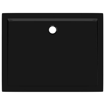 vidaXL Rectangular ABS Shower Base Tray Home Indoor Bath Bathroom Hardware Fixture Plumbing Low Threshold Shower Tray Bath Pan Base Black 27.6"x35.4" - color: Black, size: 27.6" x 35.4"