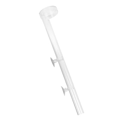 SUNGOOYUE Aquarium Feeder Acrylic Transparent Feeding Tube with Tray 20cm Fish Shrimp Feeding Dish with Suction Cups and Fixing Bracket for Fish Tank Aquarium (Tube Length 25cm)