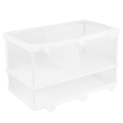 Hemobllo 1PC Fish breeding Tanks Fry net Breeder Fish net for Fish Tank Fry Breeder Tank Separation Net drip Acclimation kit Fish Tank Hatchery Water Changer Dripping Water White